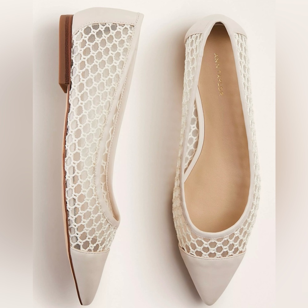 Ann Taylor Shireen Mesh Flats, size 11